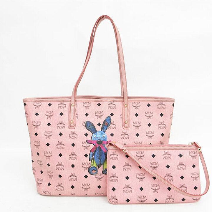 MCM ウサギ刺繍 ショルダーバッグ 