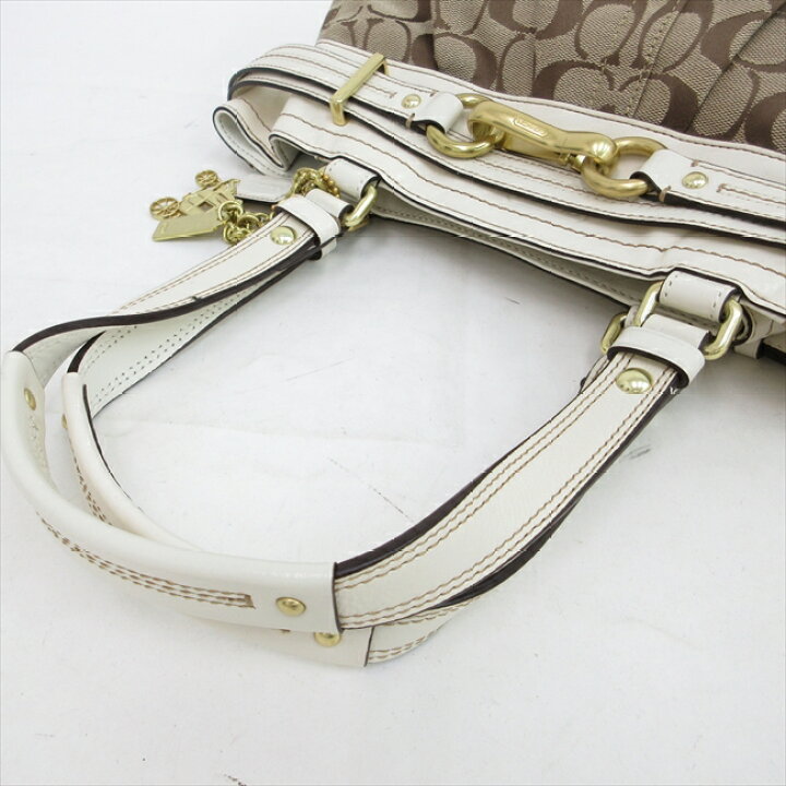 楽天市場】COACH(コーチ) シグネチャー トートバッグ チャーム付き 