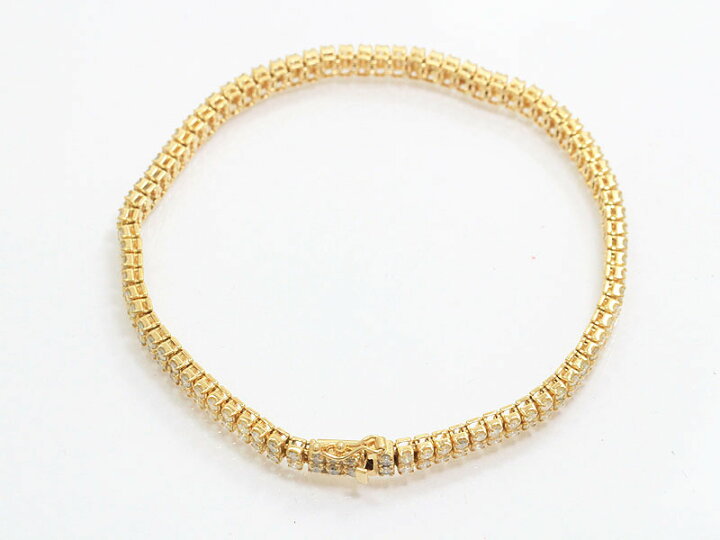 楽天市場】 ブレスレット ダイヤモンド 計3.00ct 18金イエローゴールド  