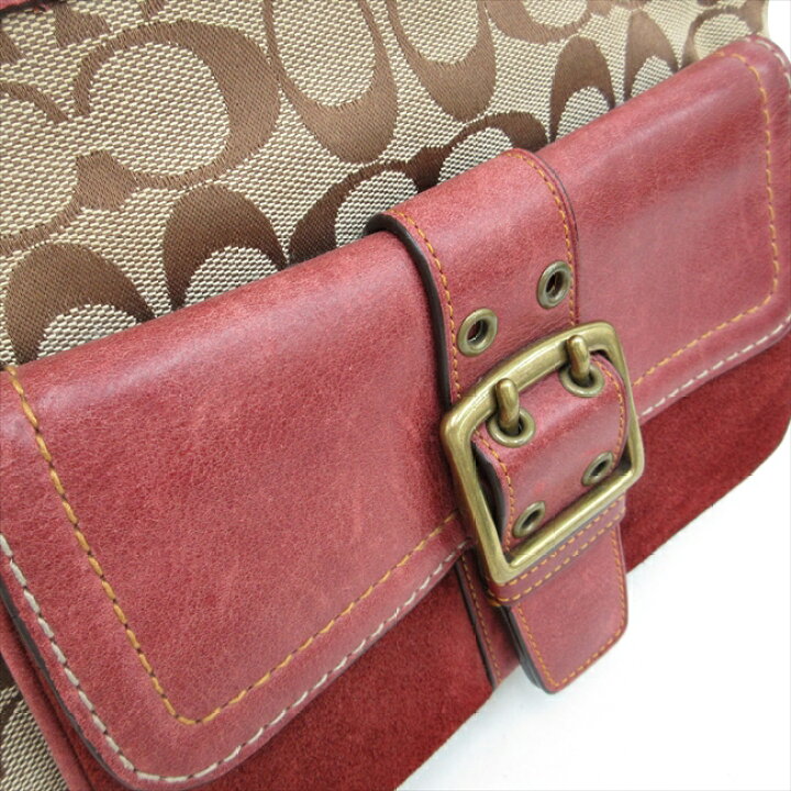 楽天市場】COACH(コーチ) シグネチャー ワンショルダーバッグ 7063 赤 