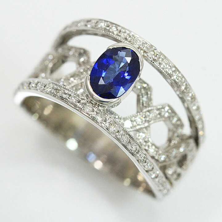 楽天市場】 サファイア 0.88ct/ダイヤモンド 計0.51ct リング 18号 18 