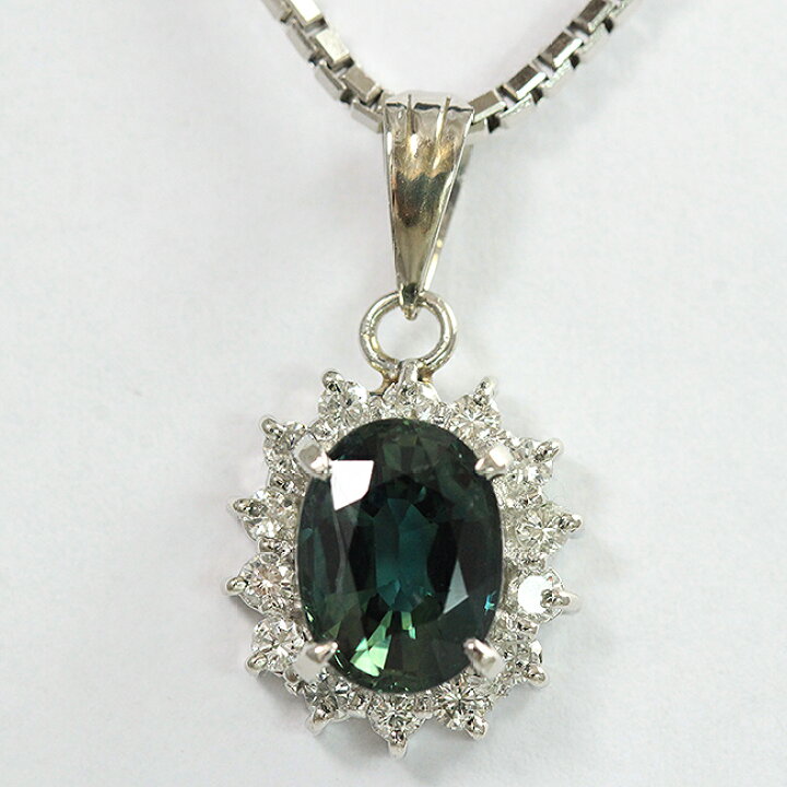 楽天市場】 ネックレス サファイア 2.0ct/ダイヤモンド 計0.26ct  