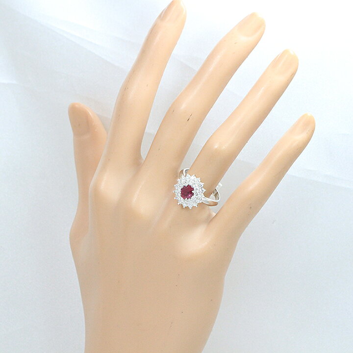 楽天市場】 リング ビルマ産 ルビー 0.97ct/ダイヤモンド 計1.07ct 15 