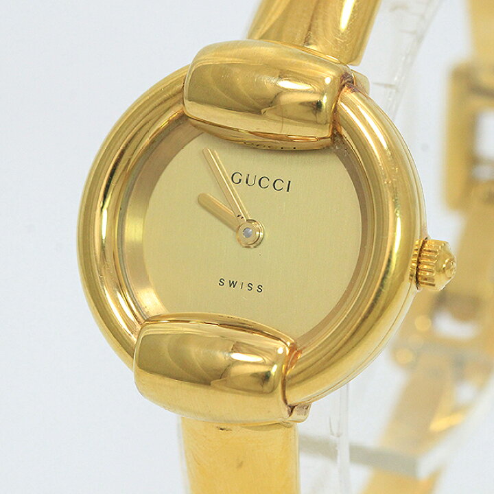 楽天市場】GUCCI(グッチ) バングルウォッチ ゴールド金具 1400L  