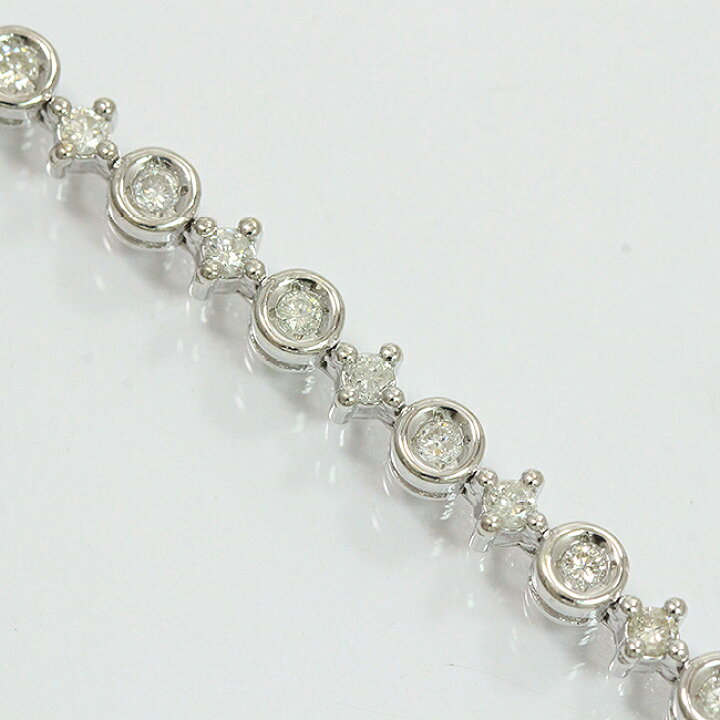 楽天市場】 テニスブレス ダイヤモンド 計1.00ct ブレスレット 18金 