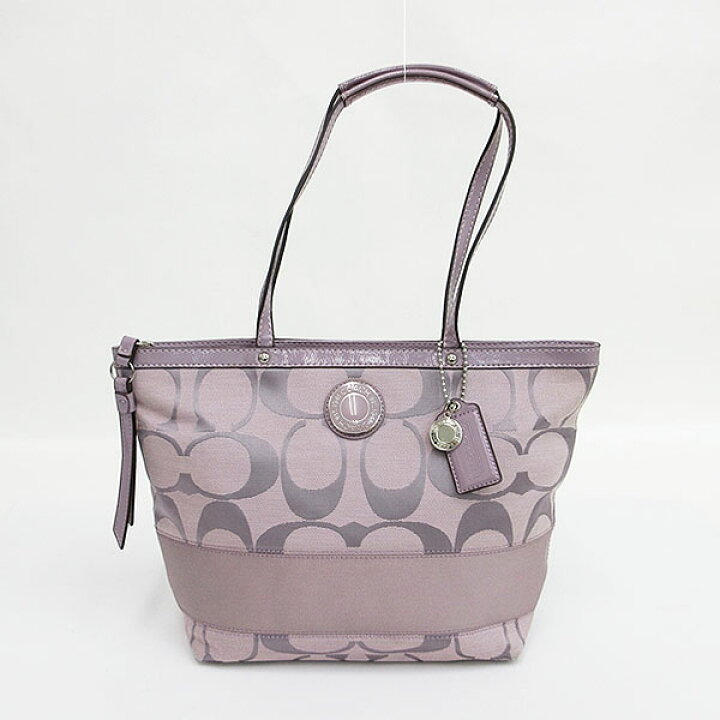楽天市場】COACH(コーチ) シグネチャー トートバッグ F19046 紫 