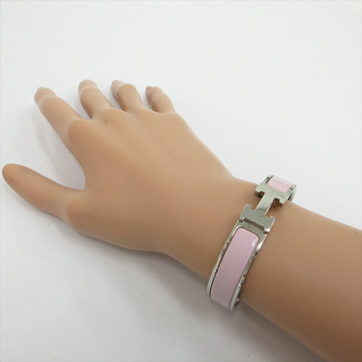 楽天市場】HERMES(エルメス) クリッククラック バングル ピンク 
