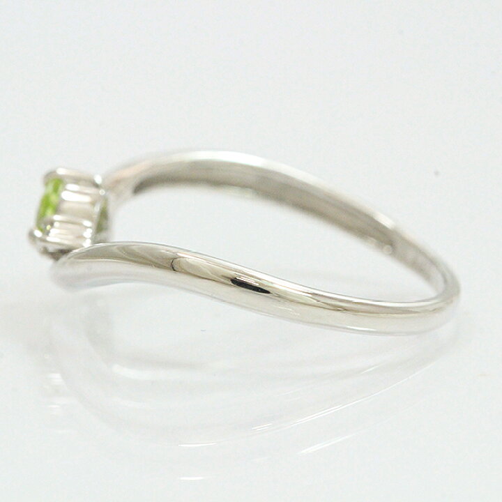 楽天市場】 ペリドット ダイヤモンド 計0.01ct リング 11号 プラチナ 