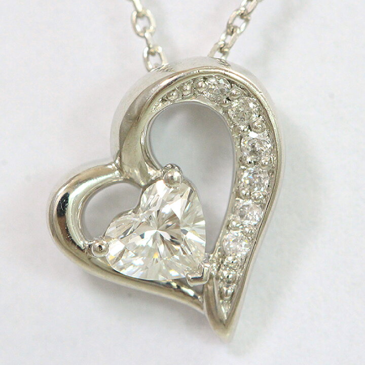 楽天市場】 ハート ダイヤモンド 計0.20ct ネックレス プラチナ(Pt850 