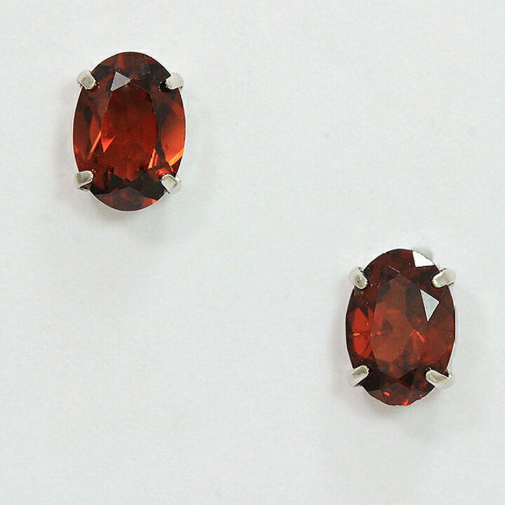 楽天市場】 ガーネット ピアス 14金ホワイトゴールド(K14WG) 【中古 