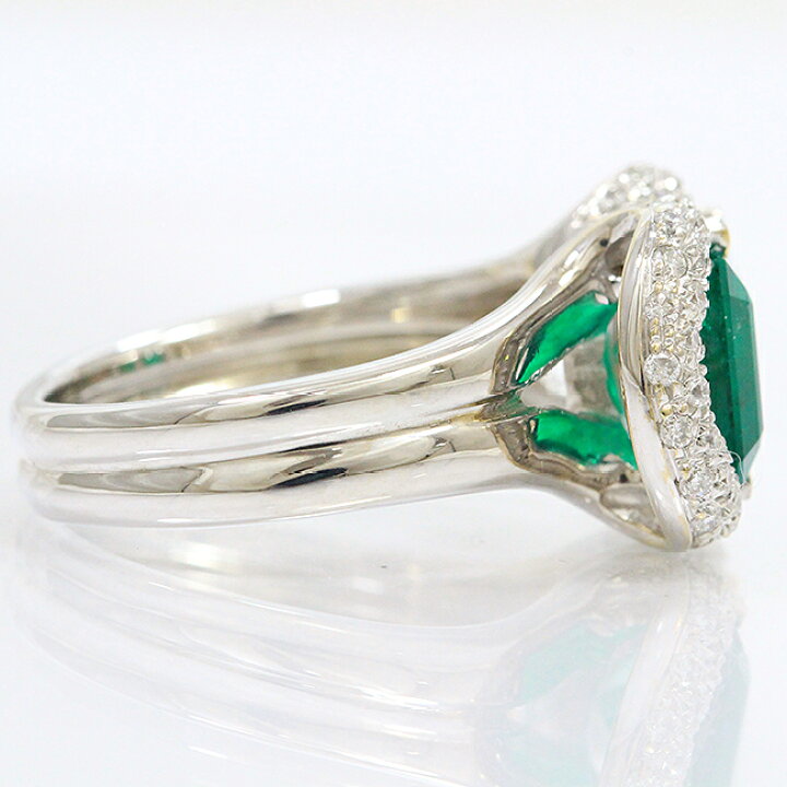 楽天市場】 リング コロンビア産 エメラルド 3.26ct/ダイヤモンド 計 