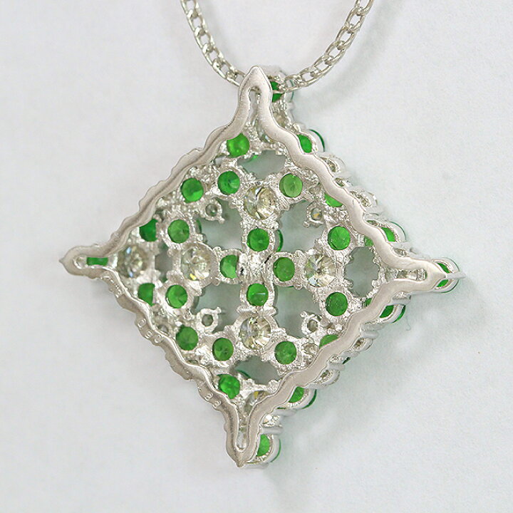 楽天市場】 ネックレス グリーングロッシュラーガーネット 計1.33ct 