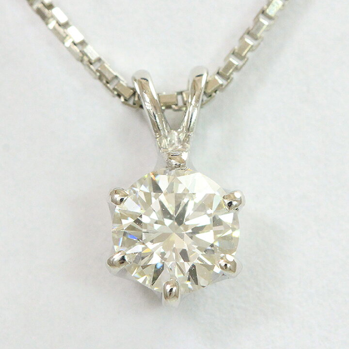 楽天市場】 一粒石 ダイヤモンド 0.34ct ネックレス プラチナ(Pt850 