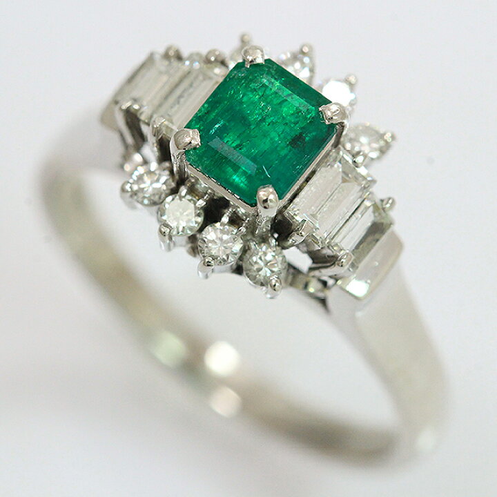楽天市場】 リング エメラルド 0.71ct/ダイヤモンド 計0.48ct 13号  