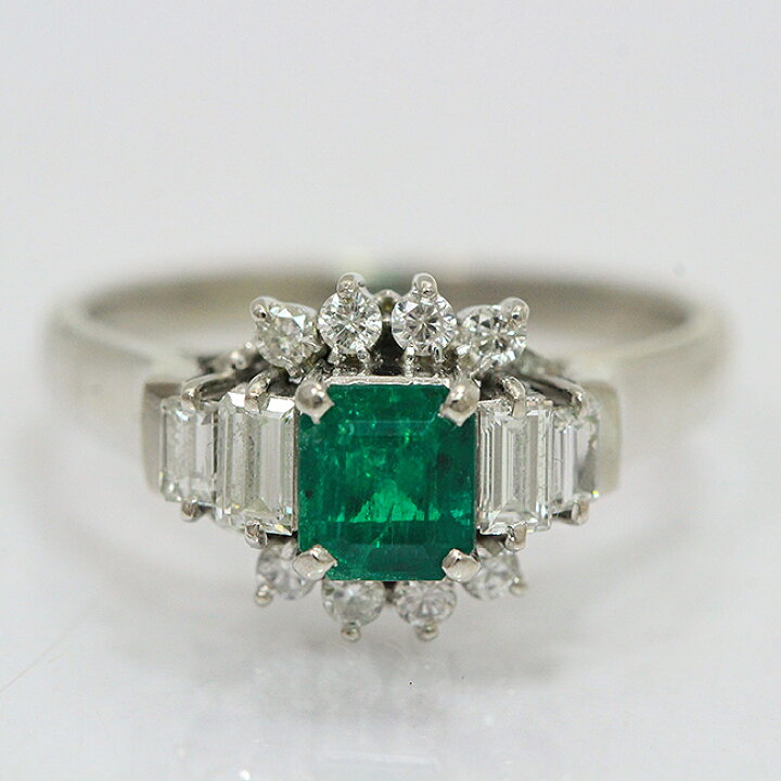 楽天市場】 リング エメラルド 0.71ct/ダイヤモンド 計0.48ct 13号 