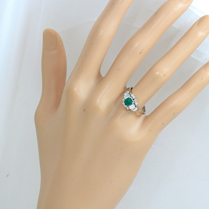 楽天市場】 リング エメラルド 0.71ct/ダイヤモンド 計0.48ct 13号 