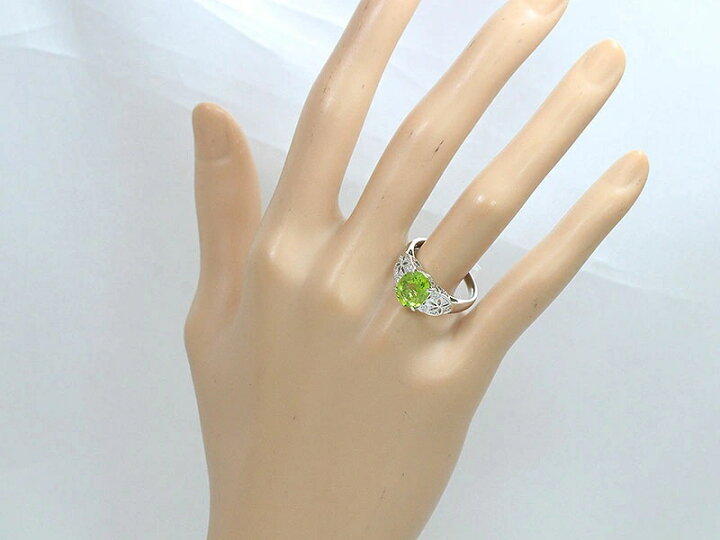 楽天市場】 リング ペリドット 2.26ct/ダイヤモンド 計0.07ct 16号 