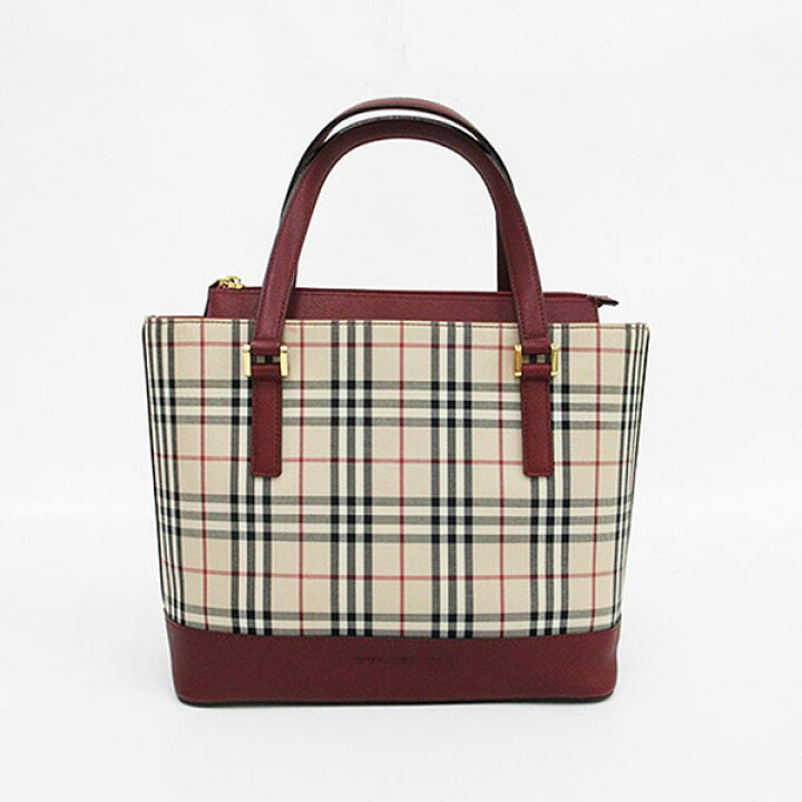 楽天市場】BURBERRY(バーバリー) チェック柄 トートバッグ ベージュ 