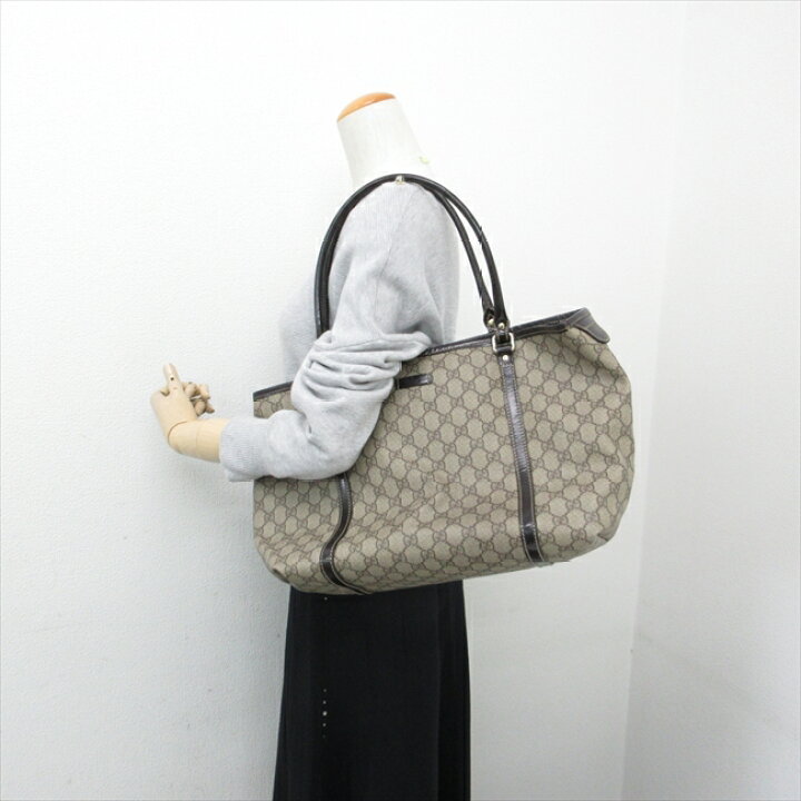 楽天市場】GUCCI(グッチ) GGスプリーム トートバッグ 197953 グレー 