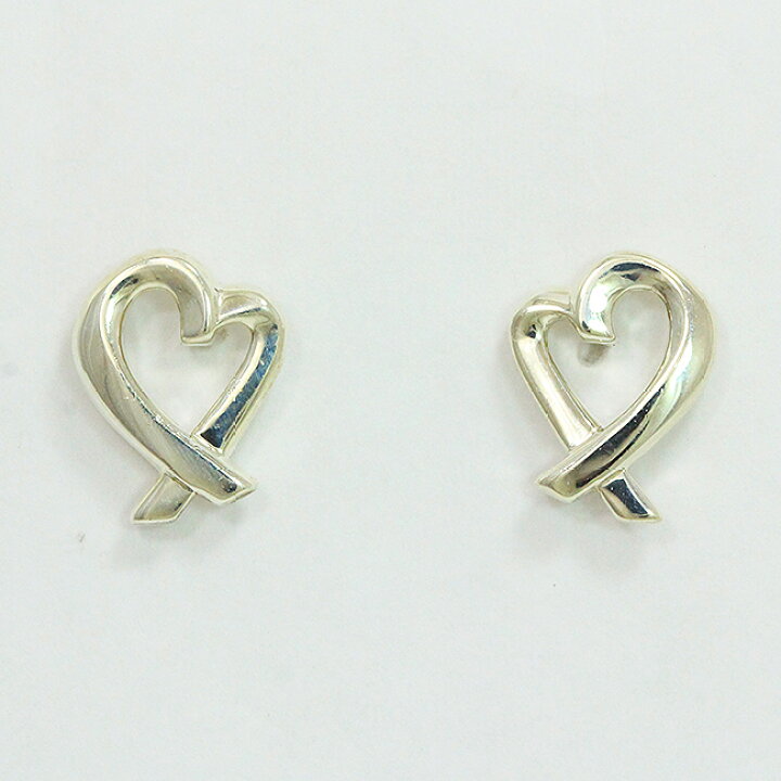 中古】 新品仕上済 Tiffany＆Co. ティファニー ラビングハート ピアス  