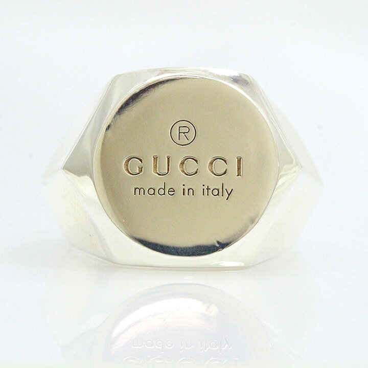 楽天市場】GUCCI(グッチ) シグネットリング 印台 16号 シルバー(SV925 