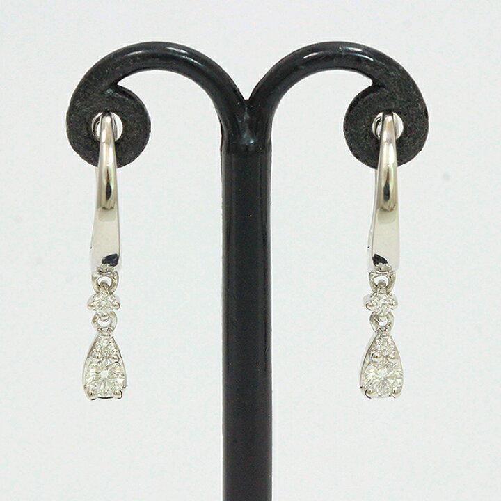 楽天市場】 ダイヤモンド ピアス 18金ホワイトゴールド(K18WG) 【中古  