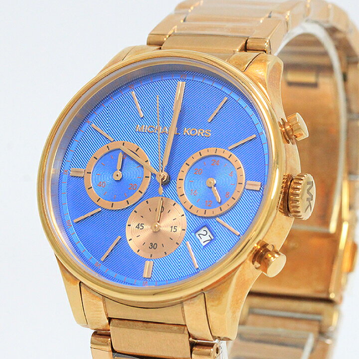 楽天市場】MICHAEL KORS（マイケルコース） クロノグラフ MK-5911 青 