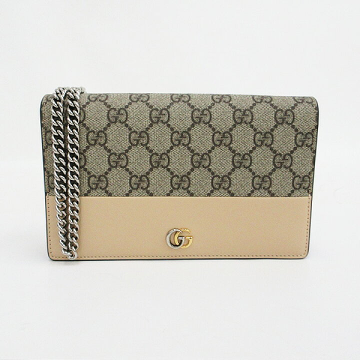 楽天市場】GUCCI(グッチ) GGマーモント チェーンウォレット クラッチ 