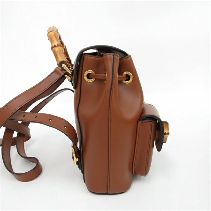 楽天市場】GUCCI(グッチ) バンブー バックパック リュック 702101 茶 