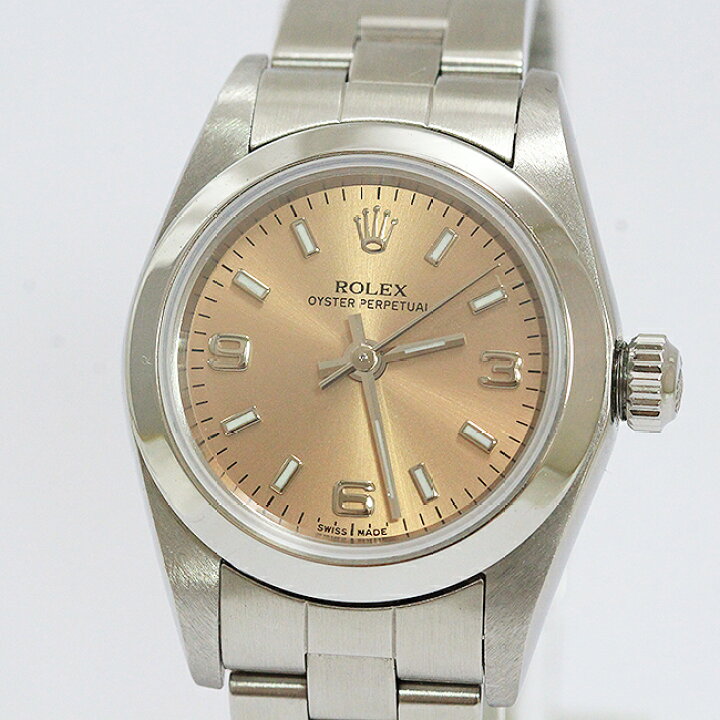 楽天市場】ROLEX(ロレックス) オイスターパーペチュアル 76080 ピンク 