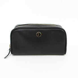 CHANEL(シャネル) ココボタン 化粧ポーチ コスメ 黒 ブラック レザー 【ブランド小物】 【中古】 netshop