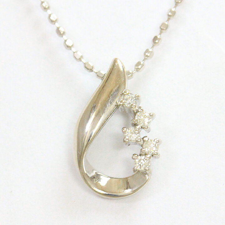 楽天市場】 ダイヤモンド 計0.04ct ネックレス 18金ホワイトゴールド 