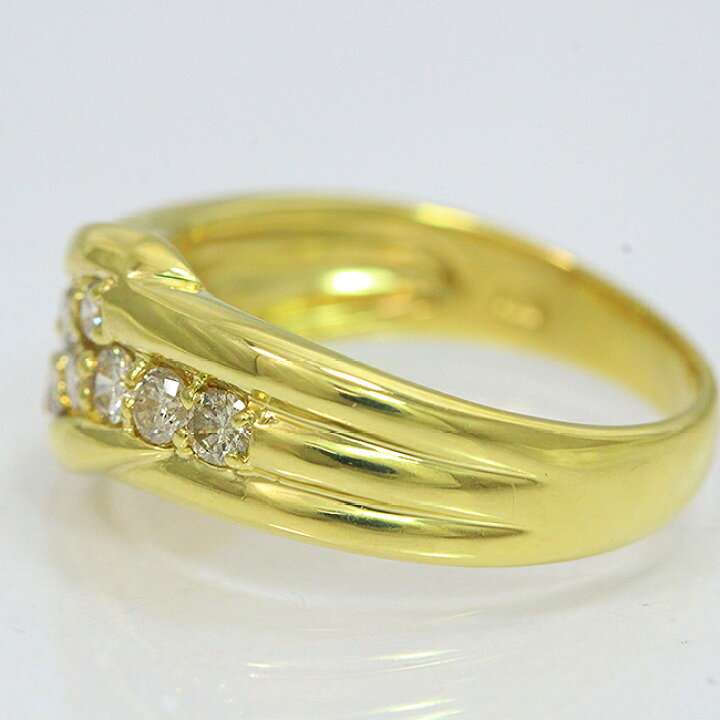 楽天市場】 リング ダイヤモンド 計0.50ct 11.5号 18金イエロー 