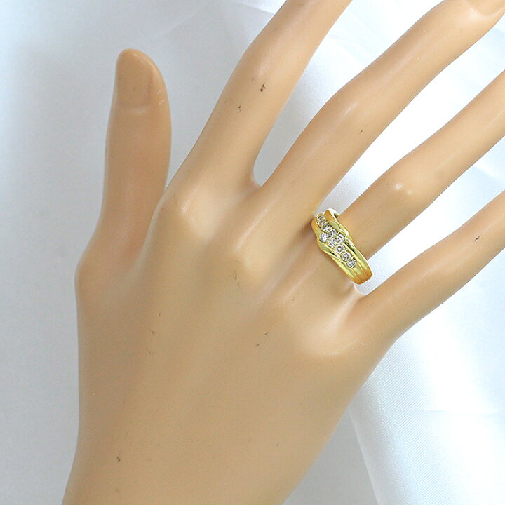 楽天市場】 リング ダイヤモンド 計0.50ct 11.5号 18金イエロー 