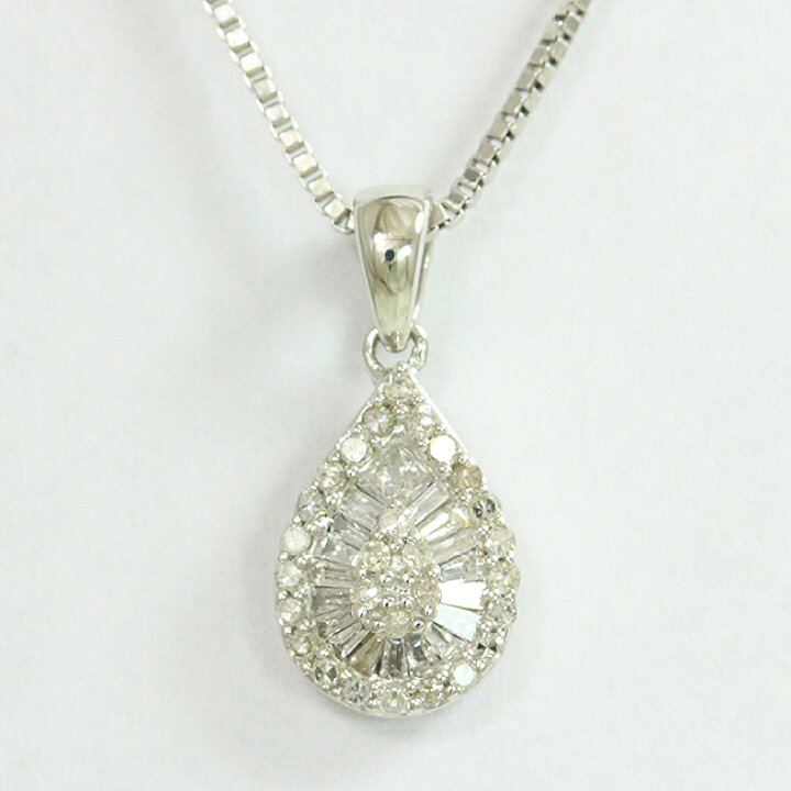 楽天市場】 ダイヤモンド 計0.20ct ネックレス 18金ホワイトゴールド