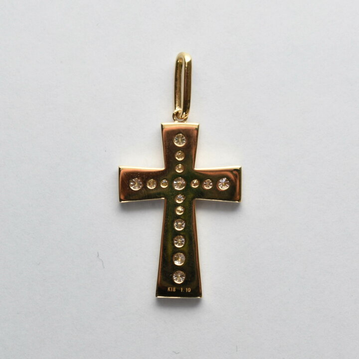 楽天市場】ペンダントトップ クロス K18 ダイヤ付 (Type-GC-F)※入荷 