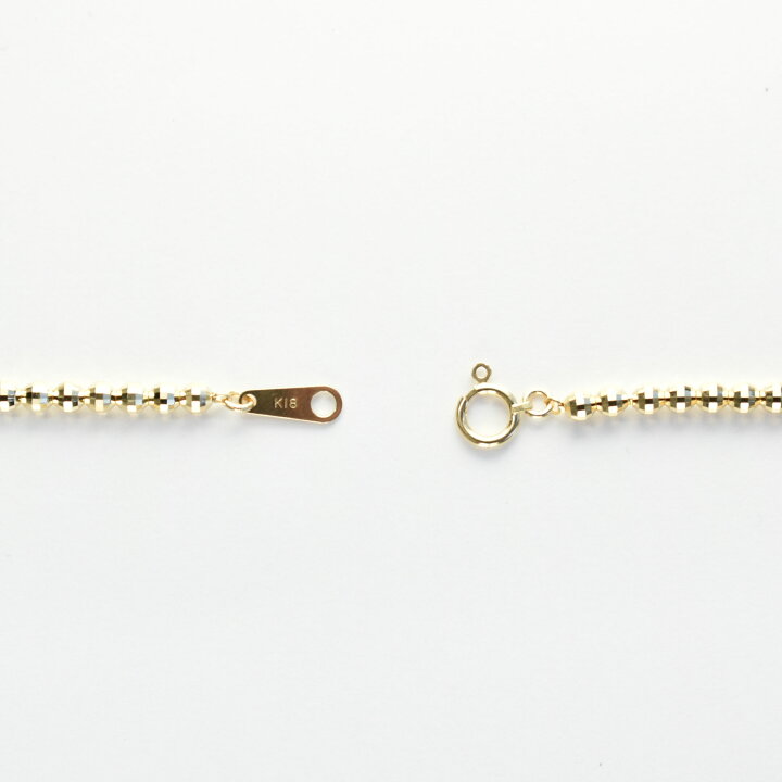 楽天市場】ミラーカットボールネックレス K18 幅3mm 55cm : Jewelry 