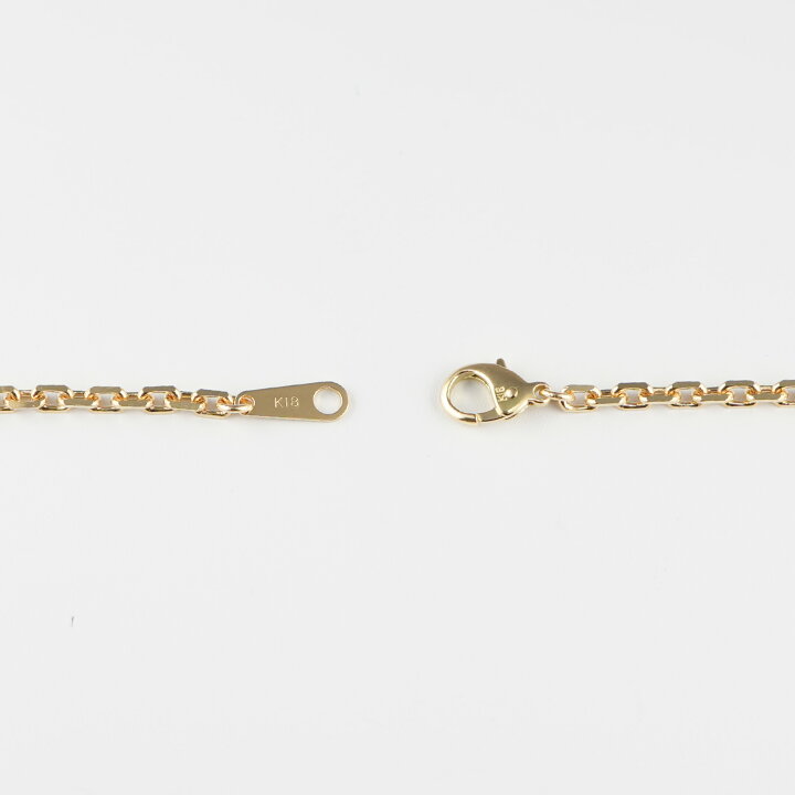 楽天市場】カット小豆チェーン ネックレス K18 幅2.4mm 0.82φ 50cm 