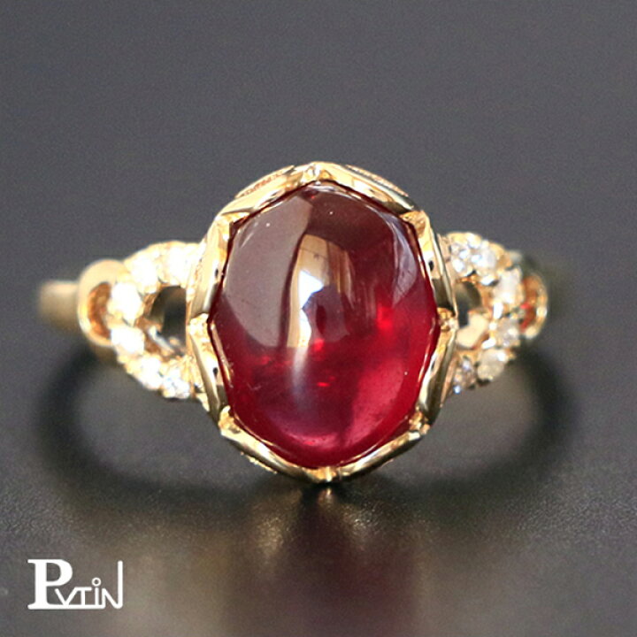 楽天市場】ルビー4ct リング ダイヤモンド 14金 ゴールド 指輪  