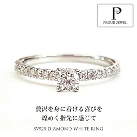 【4月誕生石】Silver925 ダイヤモンド リング レディース 指輪 ジュエリー ブライダルギフト 贈り物 PROUD JEWEL プラウドジュエル Diamond sv925 ring 【送料無料】