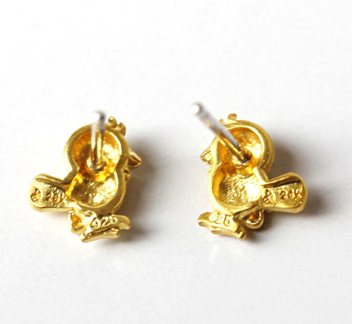 楽天市場】24金 ピアス フクロウ モチーフ pierce 女性 レディース 