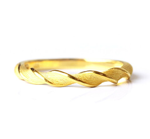 Undulation line [Elegance] [Pure gold ring] [Rings] K24 24 gold Pure gold Yellow gold [Women's women's PRIMAGOLD Prima gold [Free shipping]