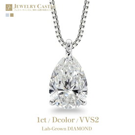 1ct ペアシェイプ ダイヤモンド ネックレス 一粒 プラチナ Pt900 ラボグロウン ダイヤモンド ダイヤ シンプル 鑑定書付 ダイヤネックレス ダイヤモンドネックレスレディース ジュエリー 女性 ギフト プレゼント 記念日 結婚記念日 クリスマス 2025