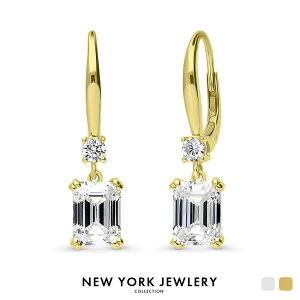 計3.4カラット エメラルドカットフープ ピアス レディース ゴールド プレゼント シルバー 925 シルバー925 シンプル おしゃれ ピアス 石 ブランド 女性 50 代 30代 40代 大人 可愛い k18 18金 フープ