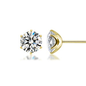 Pt900 / K18YG ダイヤモンド ピアス レディース 一粒 ダイヤ 0.3ct / 0.5ct / 1.0ct ラボグロウン ダイヤモンド 人工ダイヤ 人工 プラチナ 18金 K18 ゴールド ピアス シンプル 女性 誕生日 誕生日 プレゼ