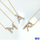 H＆C パヴェ イニシャル ネックレス レディース 大人 誕生日 プレゼント 女性 リボン キュービックジルコニア ゴールド プラチナ ゴールドネックレス ペンダント ジュエリー シンプル 上品 ギフト 金属アレルギー対応 ギフト 母の日 ギフト 花以外 早割