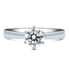 1ct ラウンドブリリアントソリティアリング（Ideal Brillinaceカット）( 誕生日 プレゼント ジュエリー 結婚記念日 ギフト jewelrycastle ギフト )