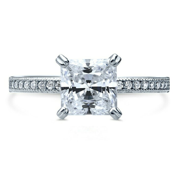 楽天市場 2 11カラット プリンセスカット リング 指輪 レディース プラチナ リング キュービックジルコニア ジルコニア 誕生日 プレゼント ジュエリー 一粒 女性 40代 50代 結婚記念日 婚約指輪 エンゲージリング ギフト 春夏 大きい 大ぶり 四角 スクエア 宝石