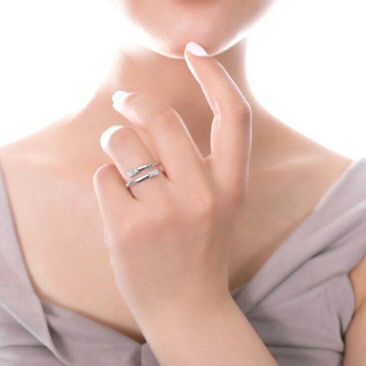 楽天市場】0.4ct オープン フリー リング 指輪 レディース ジュエリー 
