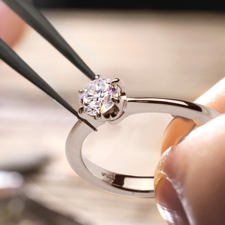 楽天市場】SV925 リング 指輪 レディース ダイヤモンド 0.3ct 6爪 